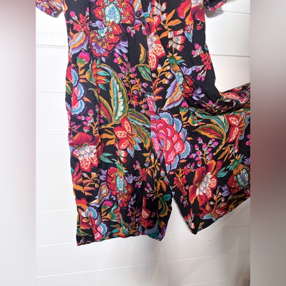 Vintage Tangibles Shorts Romper Tropical Print Beach Summer Large - Picture 3 of 7